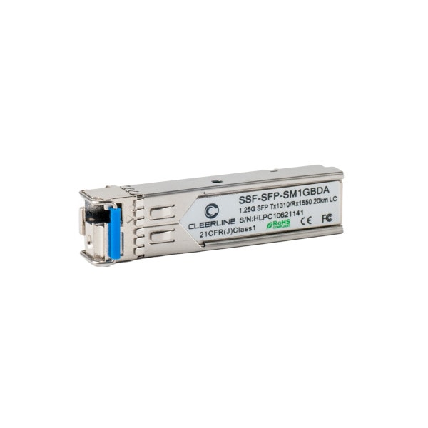 1.25G SFP transceiver BiDi T:1310/R:1550nm, 20Km max reach, w/DDM